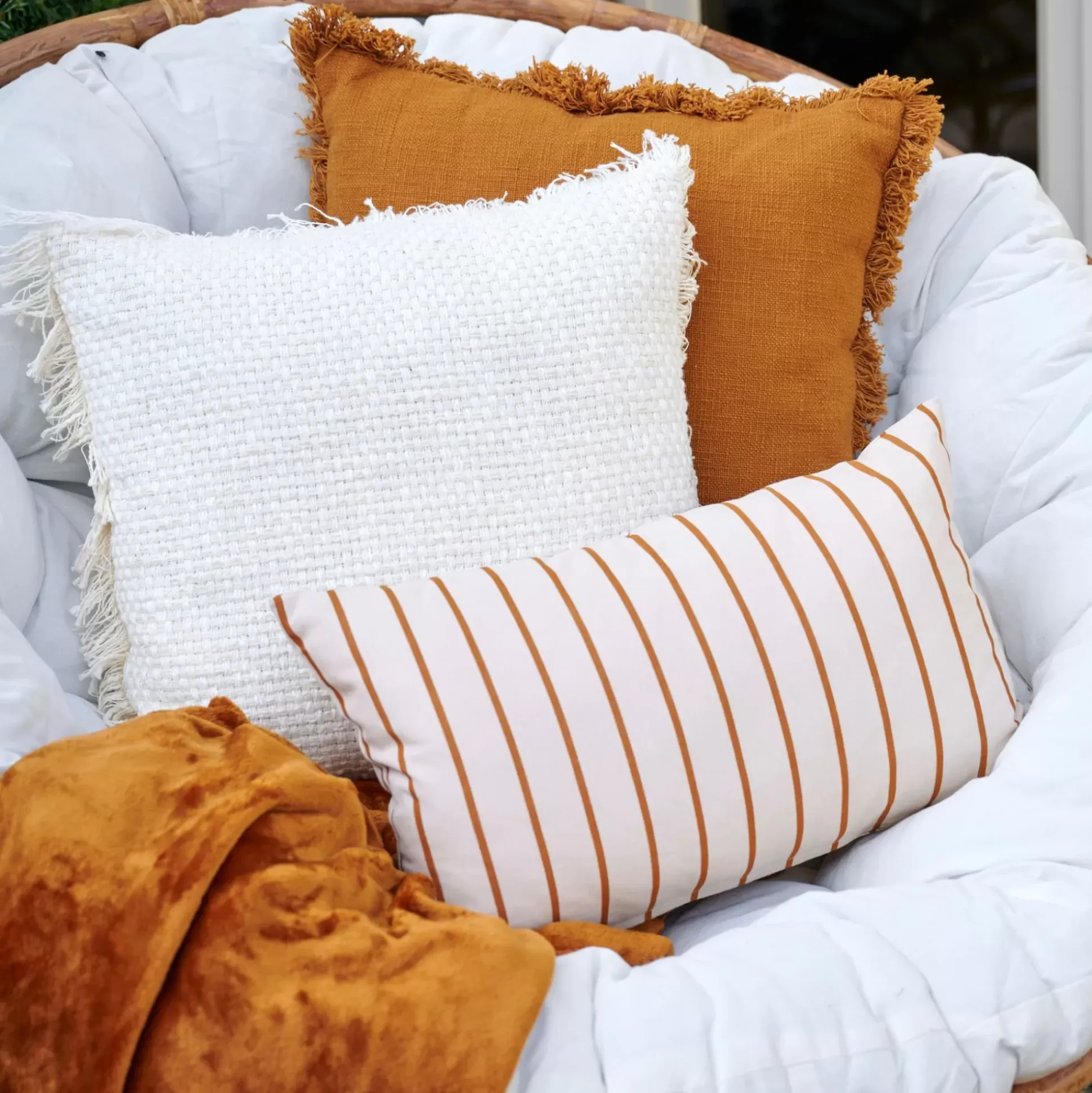 Cojines<CASA Lucca Cojin Blanco Apagado