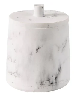 Accesorios De Tocador<CASA Luna Soporte De Algodones Con Tapa Aspecto De Marmol