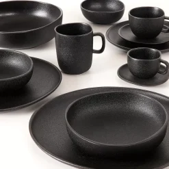 Tazas<CASA Magma Taza Y Plato Negro