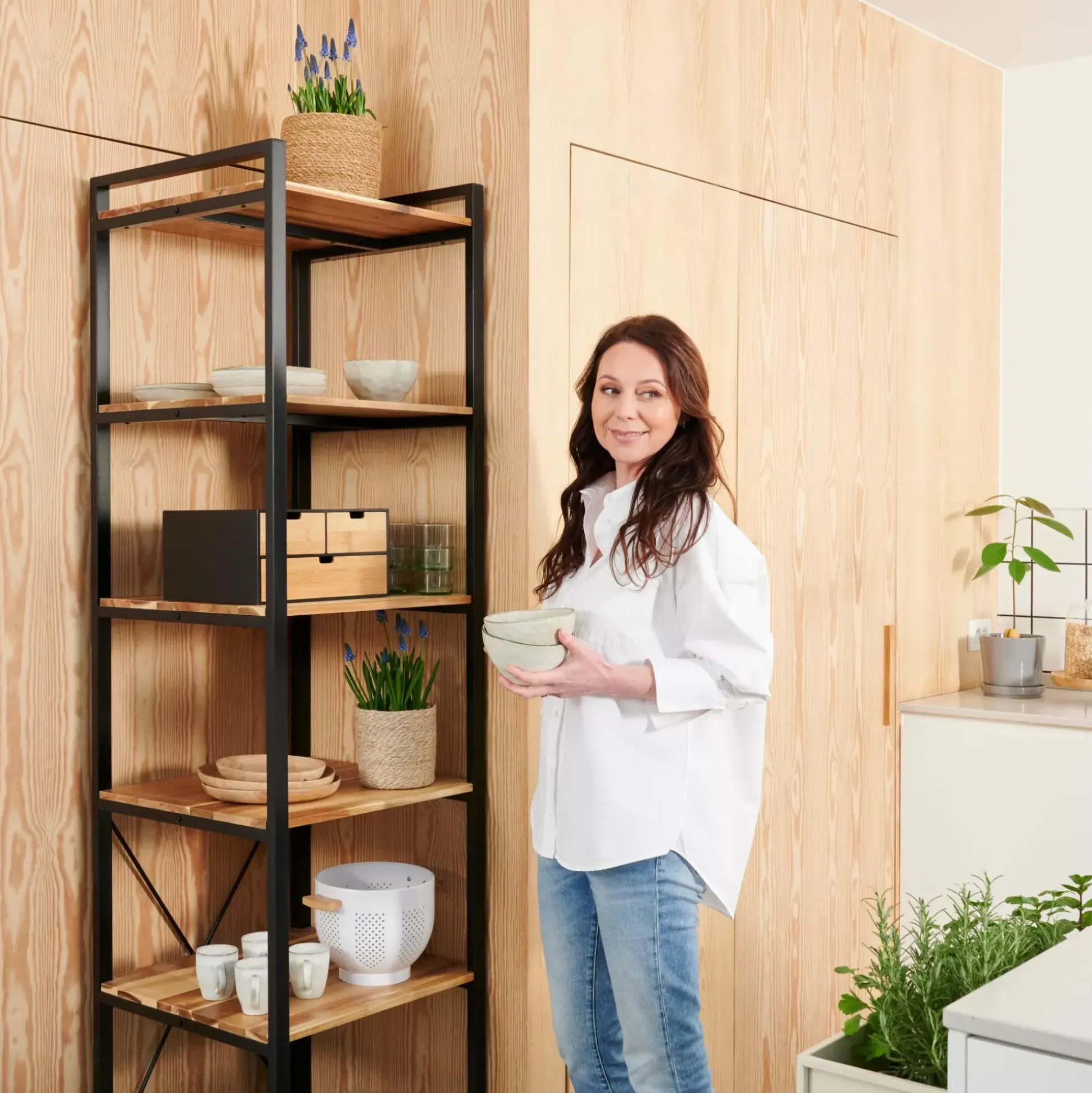 Estantes<CASA Marcel Estanteria De Pared Negro