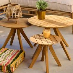 Mesas Auxiliares De Jardín<CASA Marrow Mesa Lounge Natural