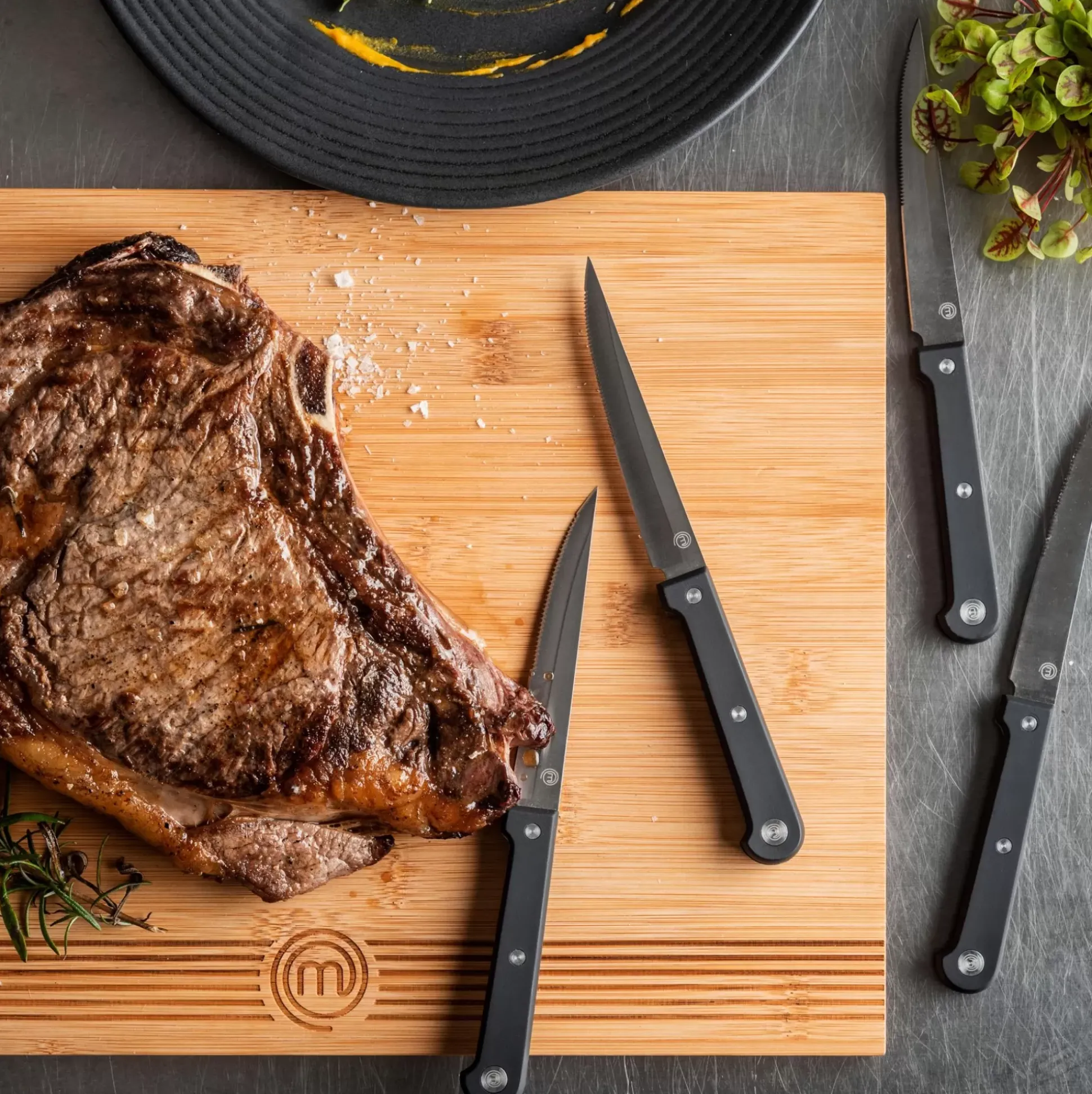 Cuchillos De Carne<CASA Masterchef Juego De 4 Cuchillos Carne Negro