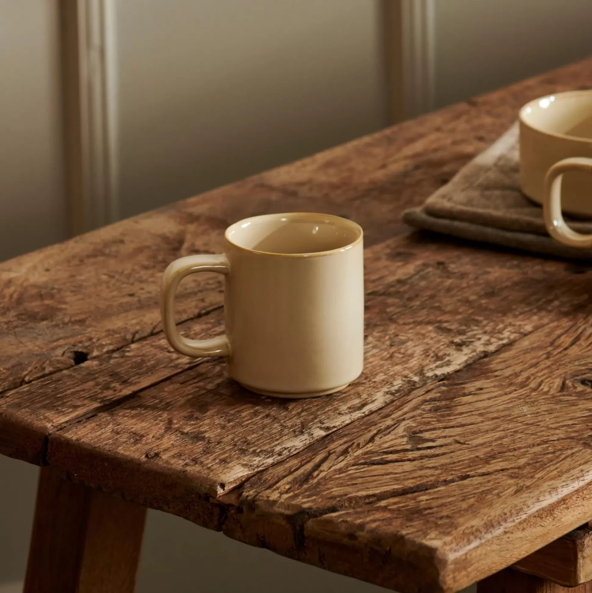 Tacitas<CASA Mineral Sand Taza Con Asa Beis