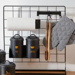 Decoracion De Pared<CASA Modular Perchero Con 3 Ganchos Negro