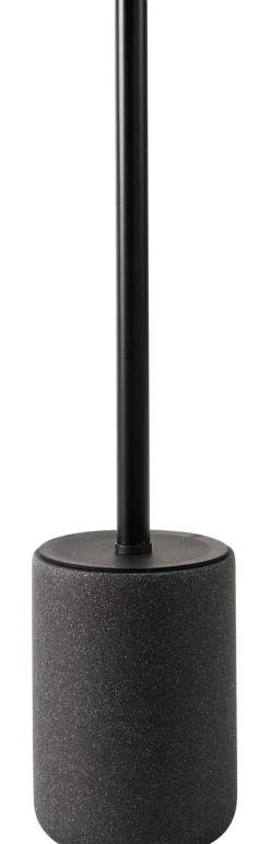 Accesorios Water<CASA Moon Cepillo Wc En Soporte Negro, Gris Oscuro