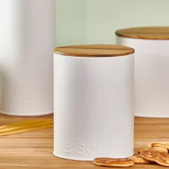 Taperes<CASA Nagini Fiambrera Para Galletas Blanco, Natural