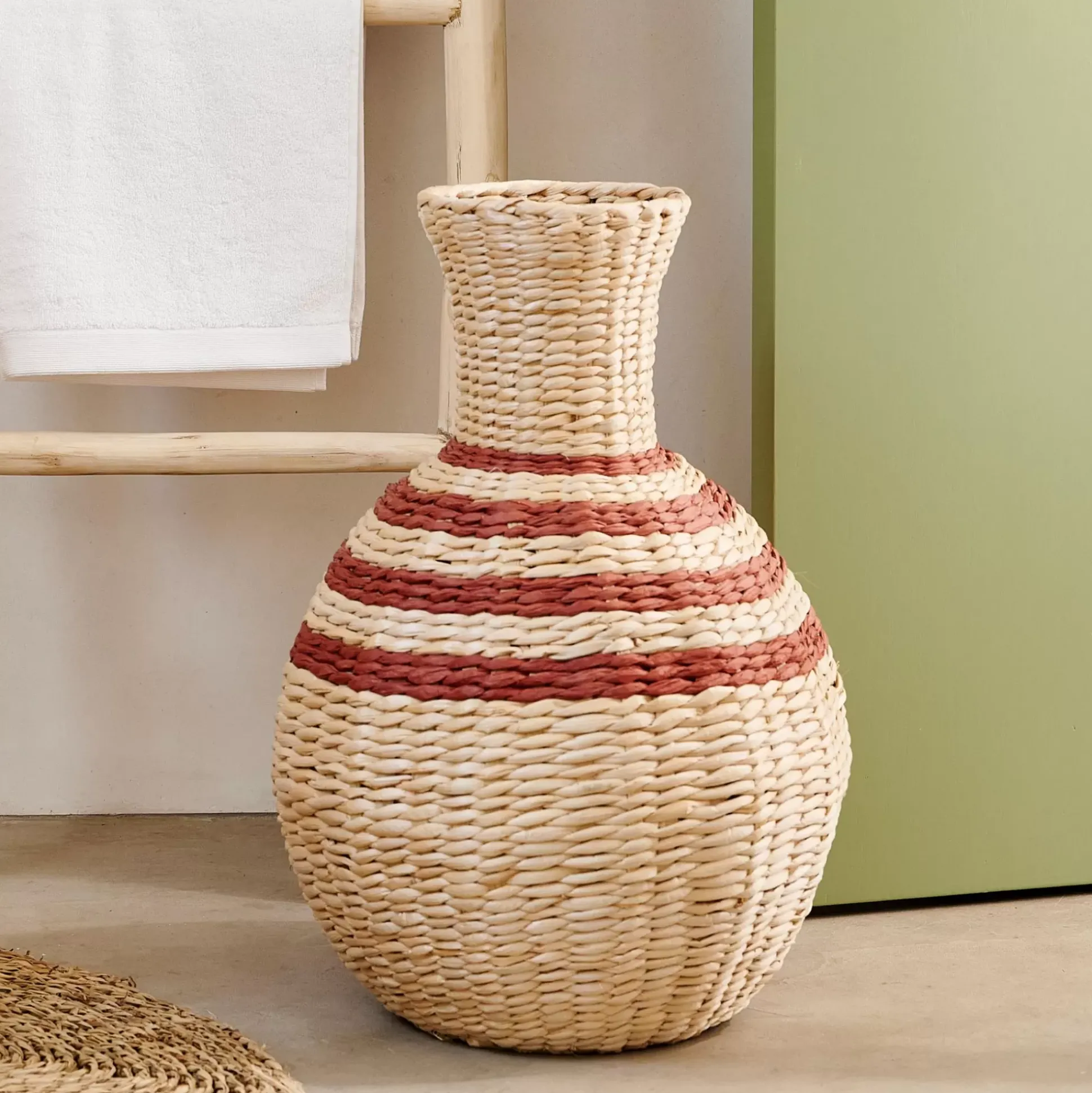 Floreros<CASA Nepal Florero Marron, Natural, Rojo Oscuro