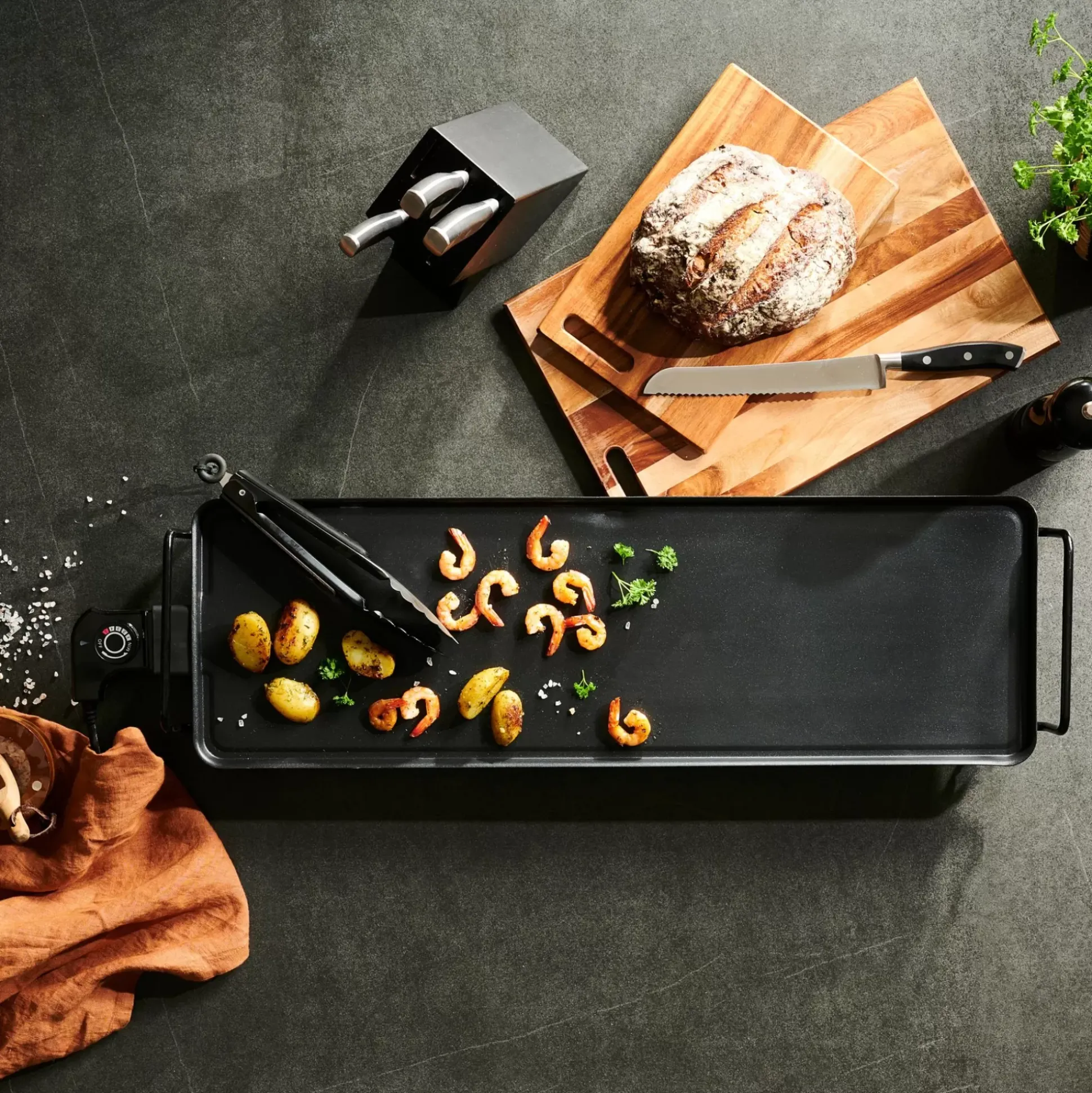 Equipamiento De Cocina<CASA New Plancha Plancha Para Asar Xxl Negro