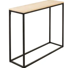 Consolas<CASA Oak Consola Negro, Natural