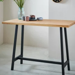 Mesas De Bar<CASA Oak Split Mesa De Bar Natural