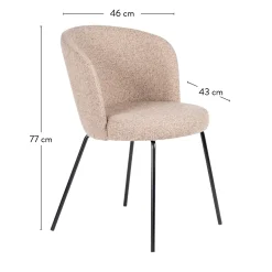 Sillas De Comedor<CASA Olivier Silla De Comedor Beis