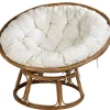 Sillones<CASA Papasan Silla Natural, Blanco Apagado