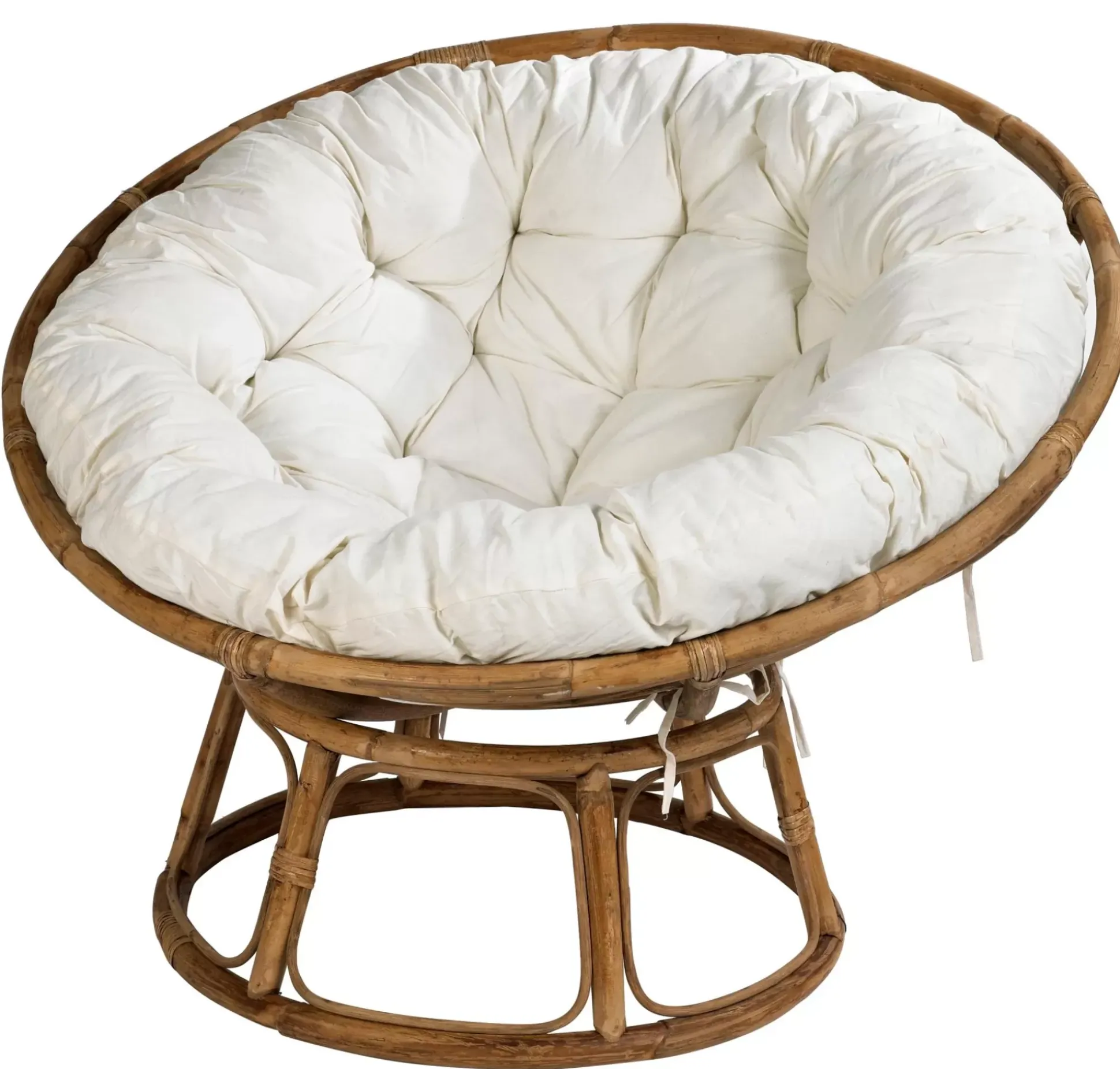Sillones<CASA Papasan Silla Natural, Blanco Apagado