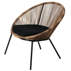 Sillas Lounge<CASA Papayo Silla Lounge Con Cojin Natural