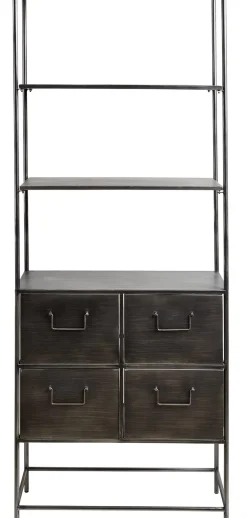 Estanterías<CASA Pharma Estanteria De Pared Con 4 Cajones Negro