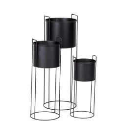Soportes Para Plantas<CASA Pluto Macetero Negro