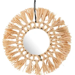 Espejos<CASA Raffia Espejo Natural