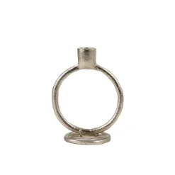 Candelabros<CASA Rings Candelabro Plateado