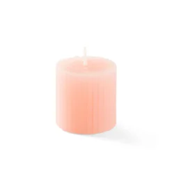 Velas<CASA Rustic Vela Estriada Naranja