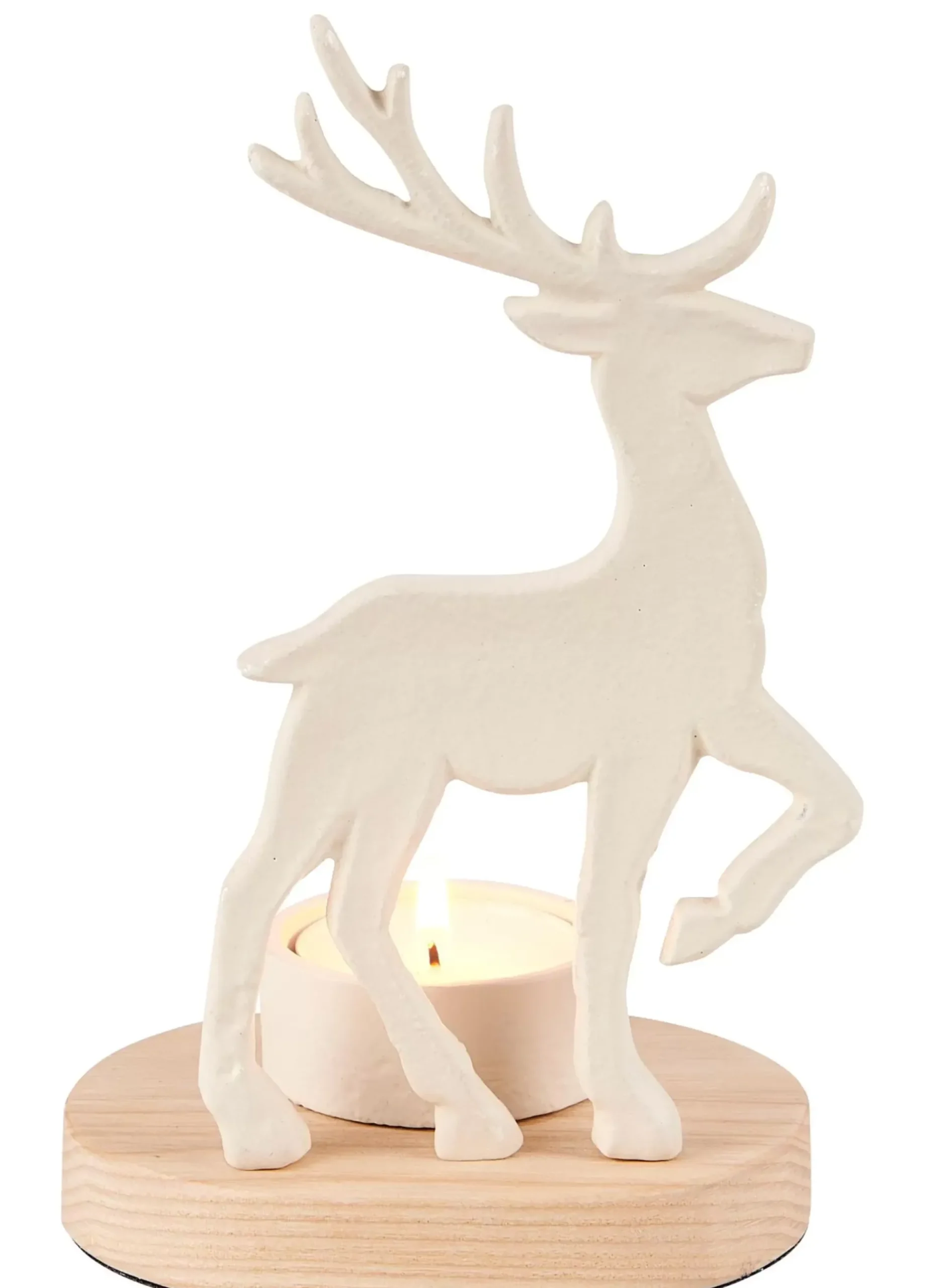 Soprortes Para Velitas<CASA Scandy Deer Soporte Para Vela Pequena Blanco, Natural