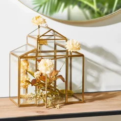 Soportes Para Plantas<CASA Serre Terrario De Plantas Dorado