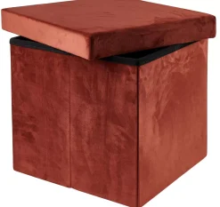 Pufs De Almacenaje<CASA Stor Puf Plegable Funcion Almac. Burdeos