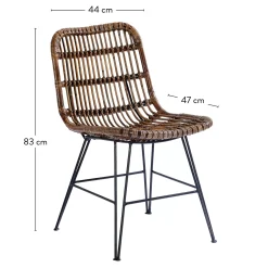 Sillas De Comedor<CASA Sumatra Silla De Comedor Negro, Marron