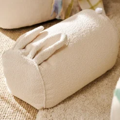 Pufs<CASA Teddy Bunny Puf Blanco Apagado