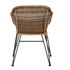 Sillas De Jardín<CASA Vienna Silla Comedor Negro, Natural