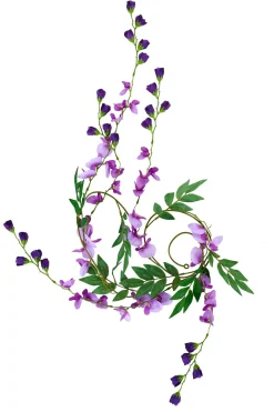 Ramos Artificiales<CASA Wisteria Guirnalda Verde, Morado, Morado Claro