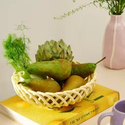 Accesorios De Cocina<CASA Wovy Frutero Amarillo Claro